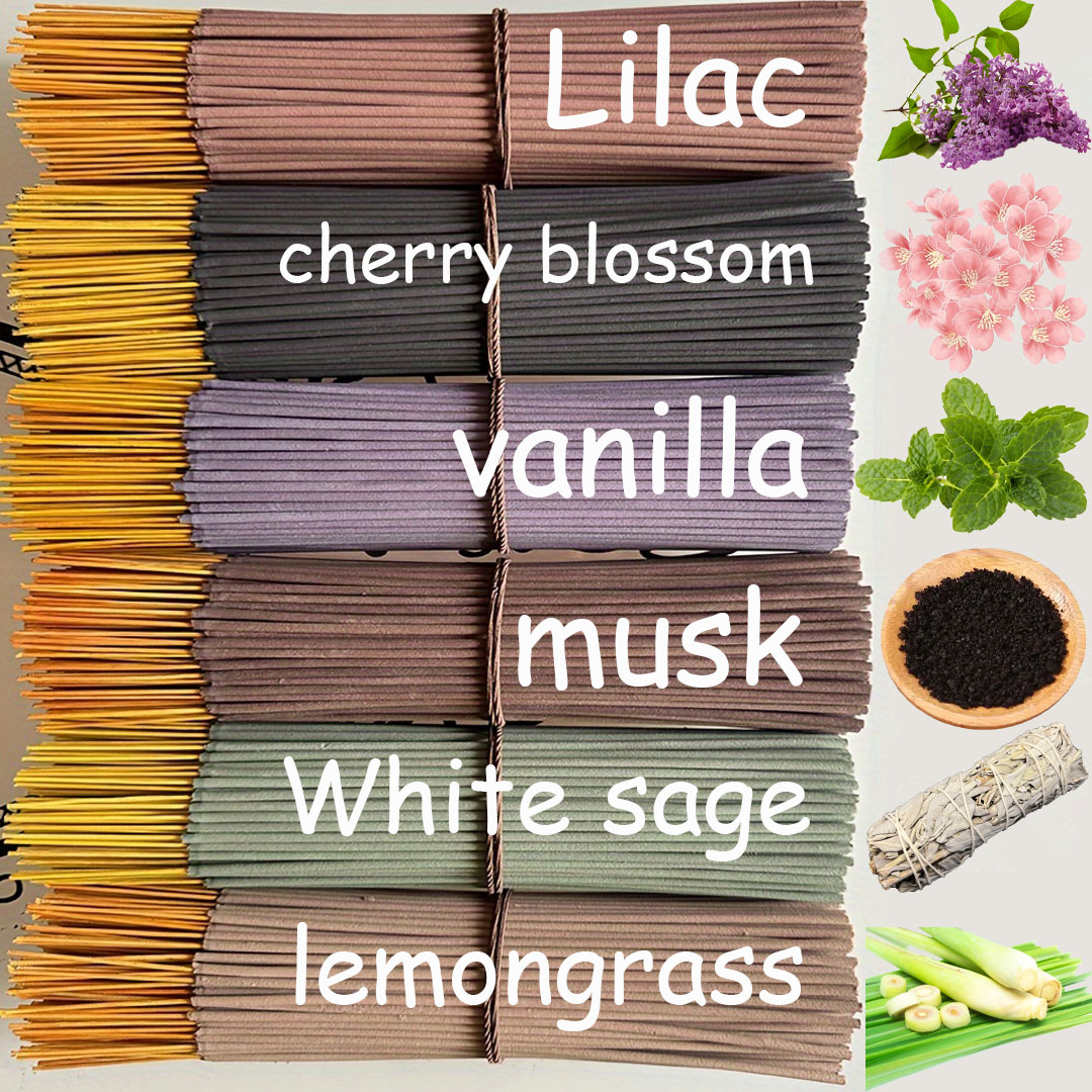 Home Fragrance Vanilla Scented Candle - مجموعة أعواد بخور من الخيزران الطبيعي