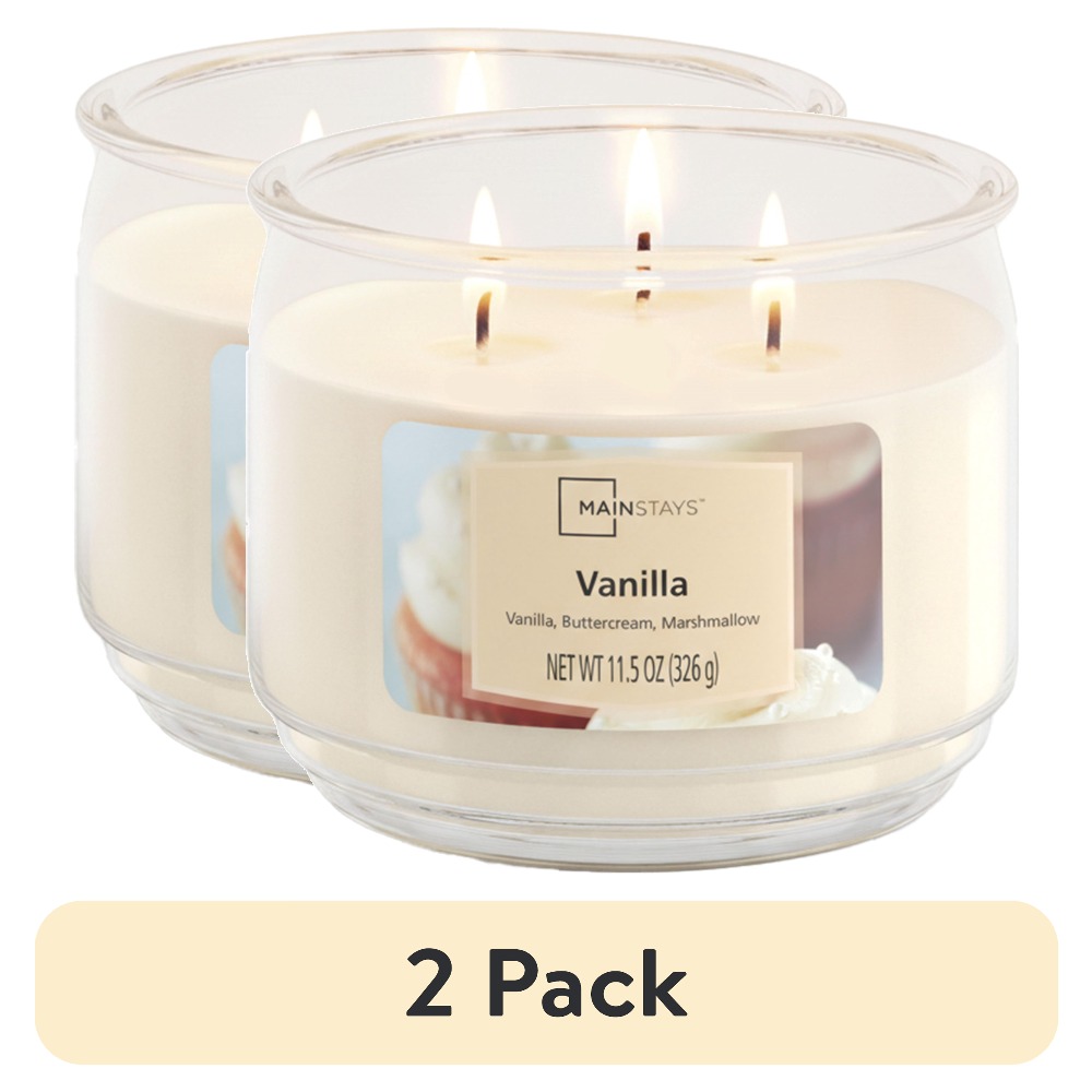 Home Fragrance Vanilla Scented Candle - شمعة معطرة بالفانيليا في وعاء زجاجي