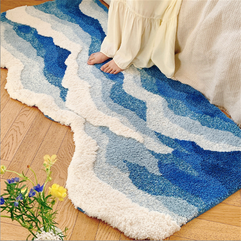 Home Fragrance Ocean Breeze - سجادة ناعمة بتصميم أمواج المحيط 50×120