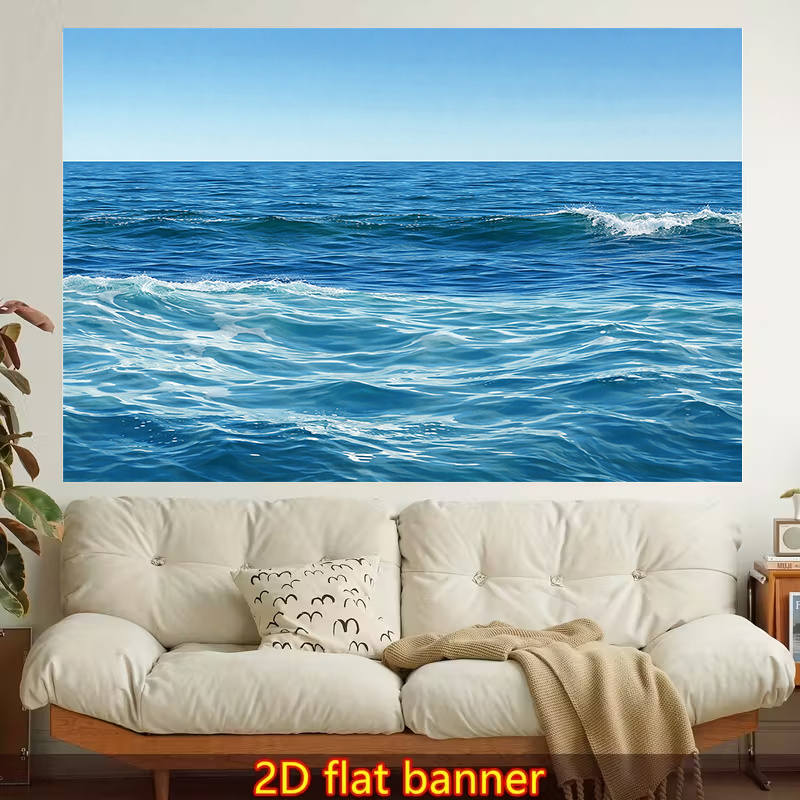 Home Fragrance Ocean Breeze - لوحة جدارية بتصميم أمواج المحيط الأزرق،