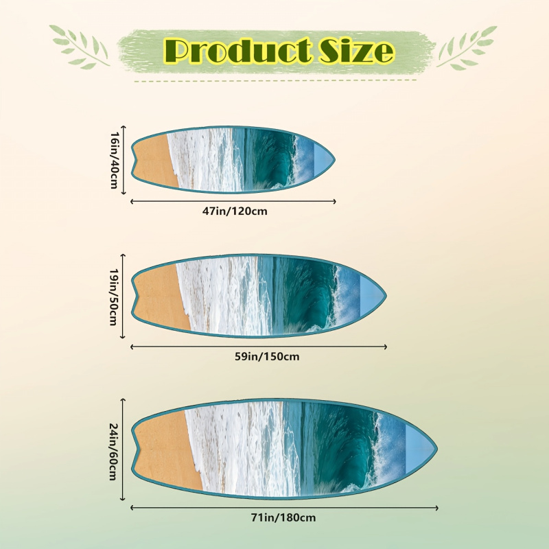 Home Fragrance Ocean Breeze - سجادة على شكل لوح ركوب الأمواج