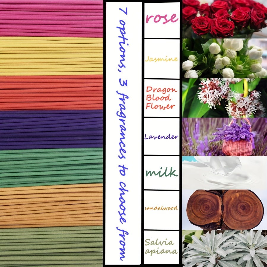 Home Fragrance White Jasmine - 【مجموعة الأفضل مبيعًا بـ7 نكهات】مجموعة أعواد