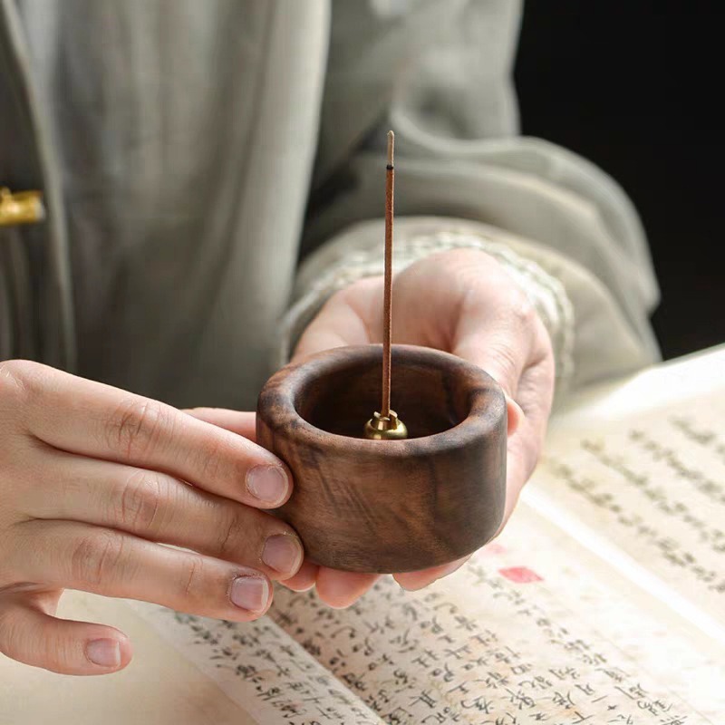حامل بخور من خشب الجوز الأسود  - مراجعة Home Fragrance Incense Sticks وسعره