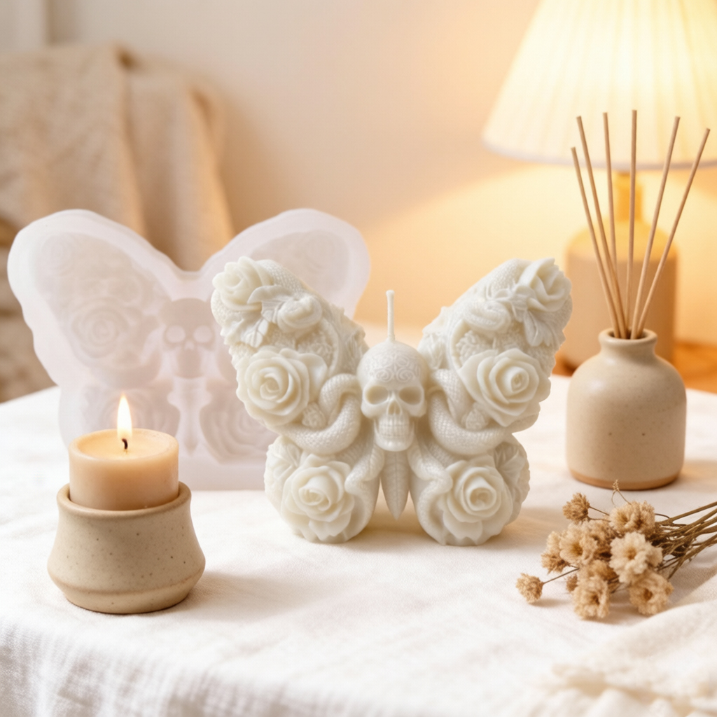 قالب سيليكون ثلاثي الأبعاد على - مراجعة Home Fragrance Rose وسعره