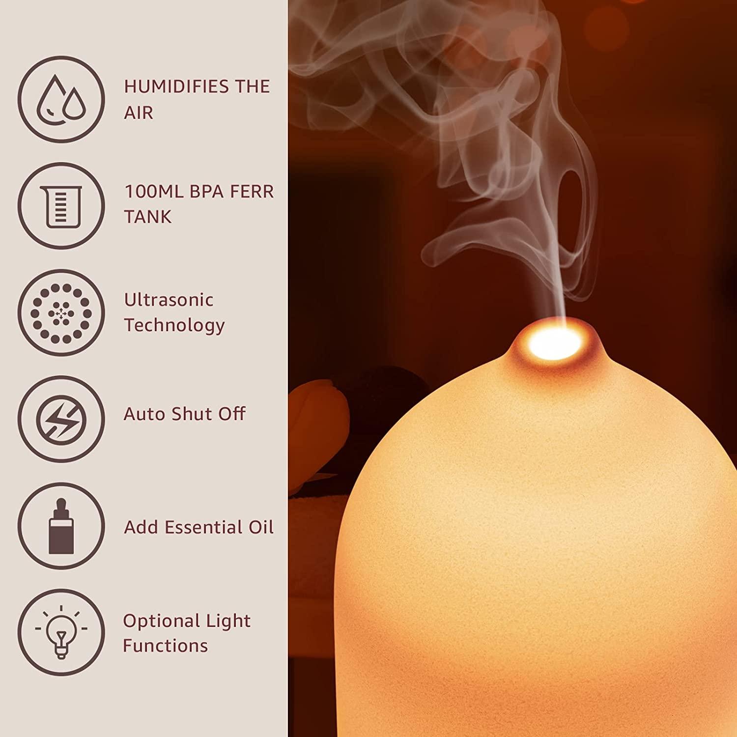 100 مللي موزع الزيوت العطرية ا - مراجعة Ceramic Oil Burner وسعره