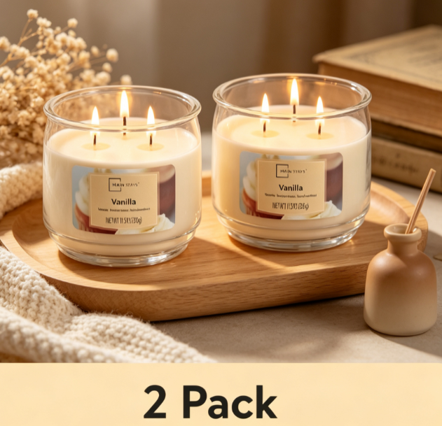 شمعة معطرة برائحة الفانيليا بث - مراجعة Home Fragrance Vanilla Scented Candle وسعره