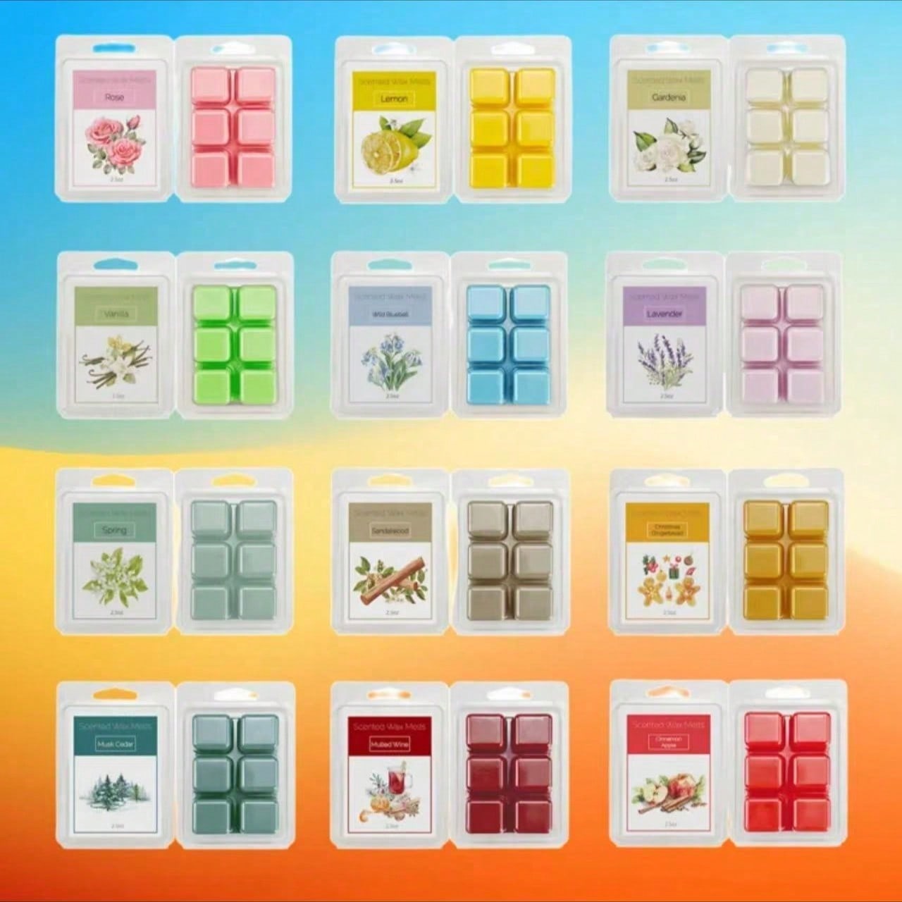 مجموعة شمع معطر، 8 روائح متنوع - مراجعة Home Fragrance Vanilla Scented Candle وسعره