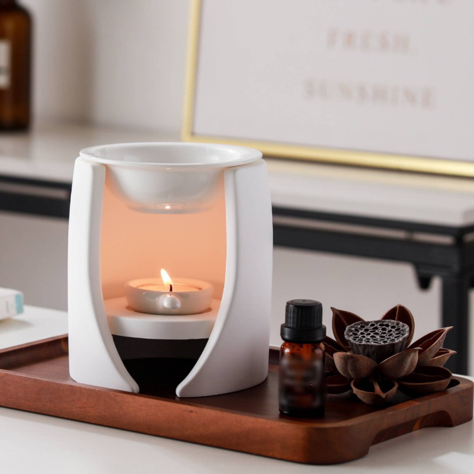 مصباح عطري سهل الاستخدام، موقد - مراجعة Ceramic Oil Burner وسعره