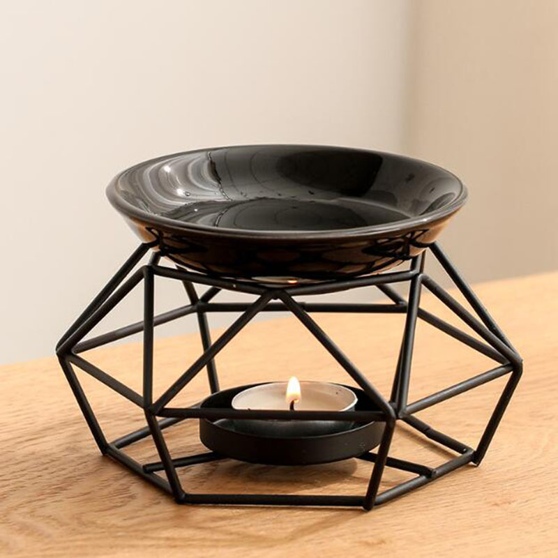 وعاء سيراميك رف حديد أسود اللو - مراجعة Ceramic Oil Burner وسعره