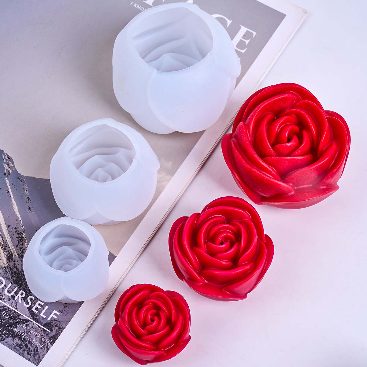 ثلاثية الأبعاد شكل زهرة سيليكو - مراجعة Home Fragrance Rose وسعره