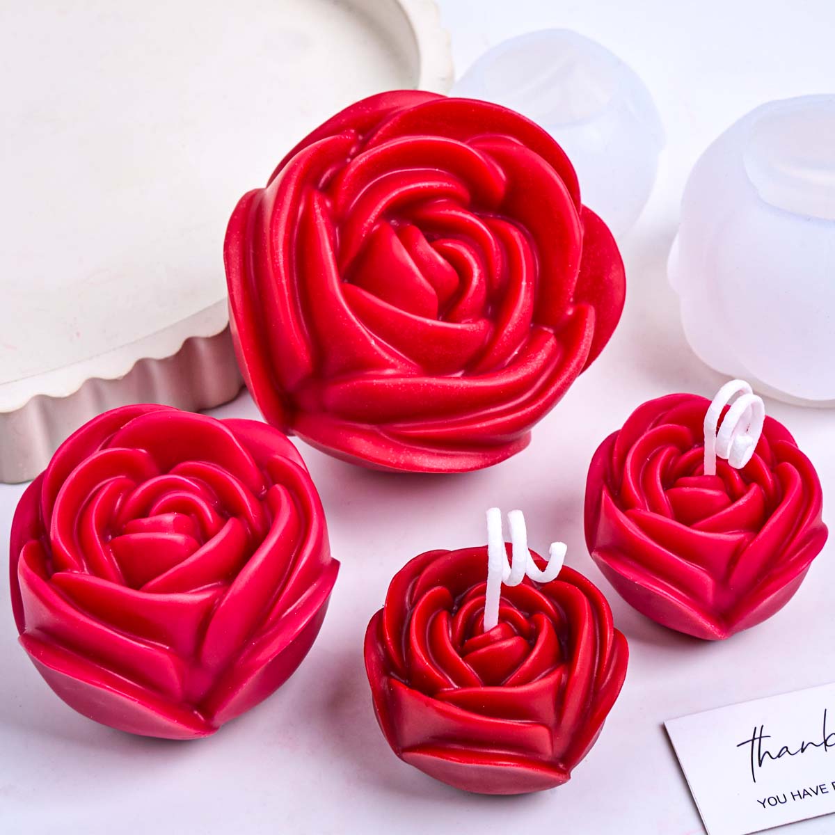 ثلاثية الأبعاد شكل زهرة سيليكو - مراجعة Home Fragrance Rose وسعره
